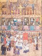 Maurice Prendergast Easter Procession St. Mark's oil painting